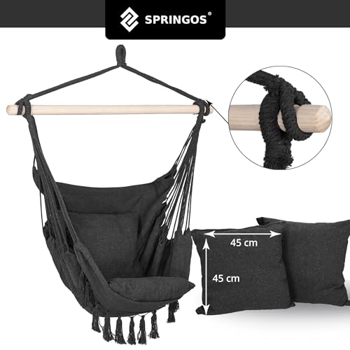 Sillón brasileño de algodón Springos de alta resistencia gris oscuro 4