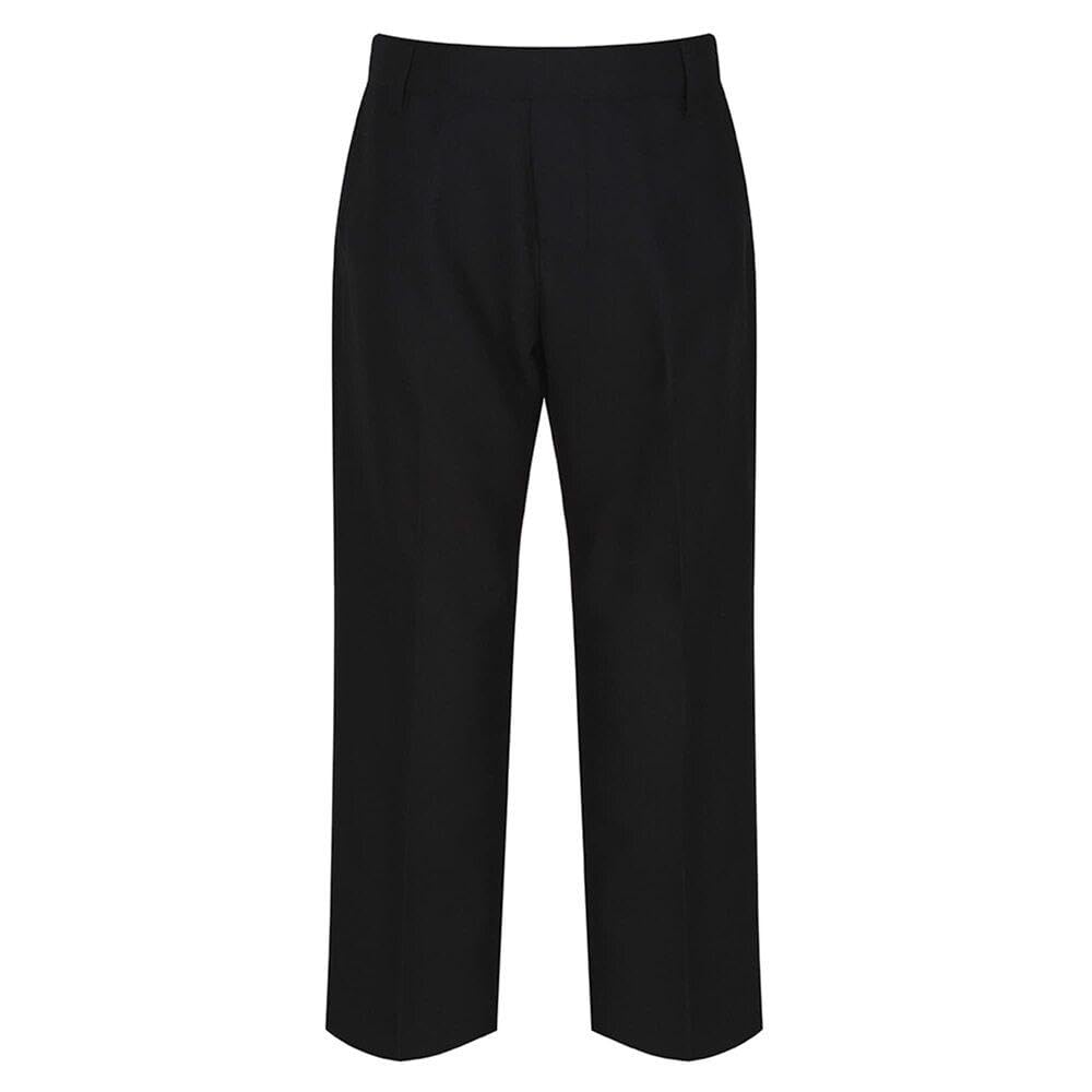 Trutex Boys Black School Trousers – Sturdy Fit Elasticated Waist, Stain Resistant Junior Uniform Trousers – Age 9