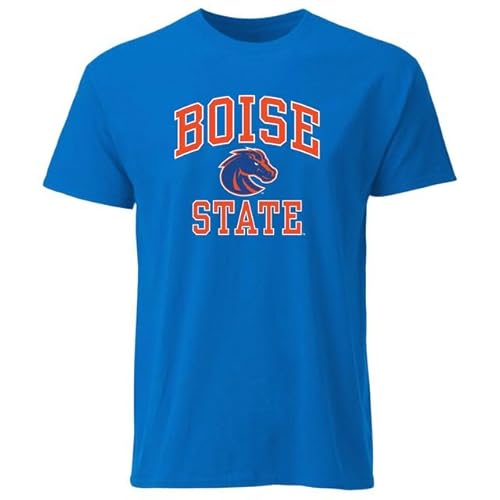 Barnesmith Boise State University BSU Broncos Short-Sleeve T-Shirt, Spirit, Royal Blue, Large