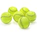 Tebery 6 Pack 12 Inch Sports Fastpitch Softballs Official Size and Weight, Unmarked & Leather Covered Training Ball for Games, Practice and Training