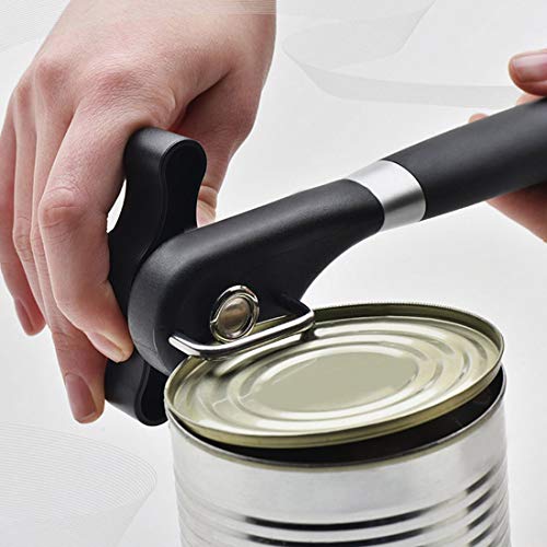 Foto von Dosenöffner, manuell, Edelstahlöffner mit ergonomischem, komfortablem Griff, Schneidewerkzeug mit glatten Kanten
