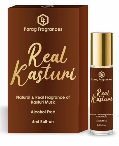 Image of Parag Fragrances Alcohol Free & Long Lasting Attar Perfume Roll-On 6ml (Real Kasturi)