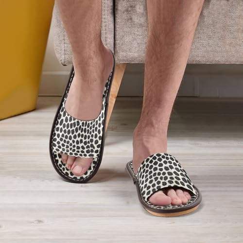 Leopard Print Foldable Slippers - Washable Travel Shoes for Women | Portable Flip Flops with Non-Slip Sole | Hotel Disposable Slippers (Wild Animal Spot Design)4
