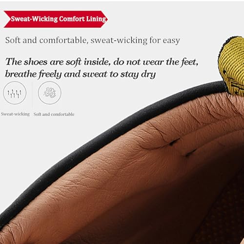 gifskiu Vilobel Mens Work Boots, Vilobel Men Non Slip on Shoes, Safety Toe Work Boot Orthopedic Boots for Men3