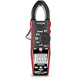 UNIKS - Pinza Amperometrica Professionale Digitale TRMS C6 - Tester Digitale Professionale 600A - Misuratore Corrente AC-DC Display LCD e Luce LED - Amperometro Ideale per Fotovoltaico
