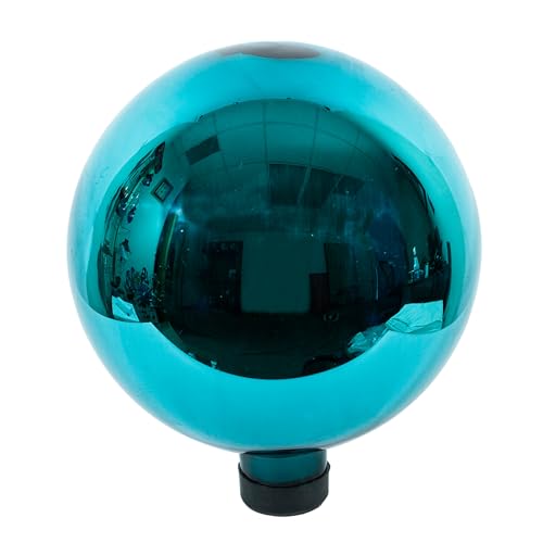 Echo Valley 8307 Smooth and Shiny Gazing Globe for Home, Garden, or Patio Decoration, Teal, 10 inches