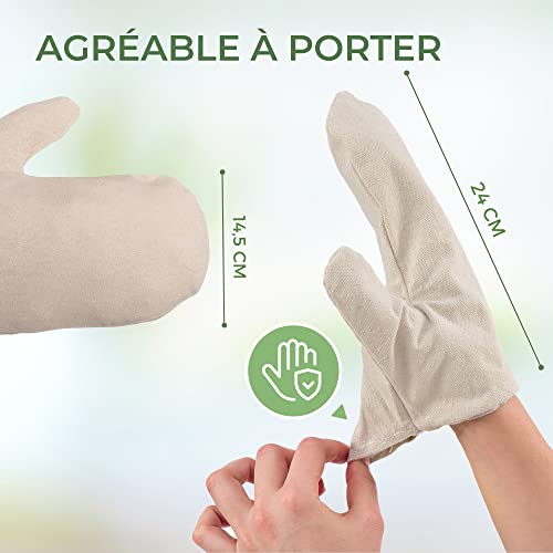 MASSAGE-EXPERT Gants en Soie Brute Garshan [1 paire, Taille Unique] - Gants de Gommage, Ayurveda, Massage à Sec, Contre la Cellulite. Grand – vue 6