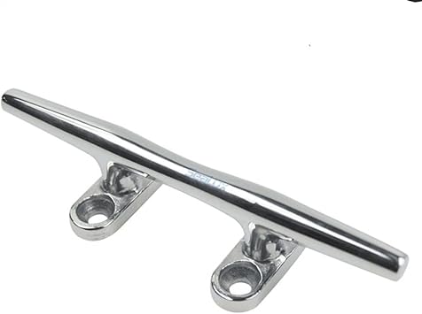 SeaLux 6" Blue Water Open Base Cleat 316 Stainless Steel for Rope tie on Boat Yacht and Kayak