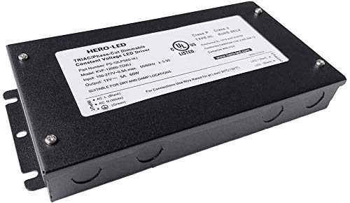 Image of PS-12LPS60-WJ TRIAC /Phase-Cut Dimmable LED Driver Transformer - Enclosed LED Power Supply - AC 100-277V to Constant Voltage 12V DC, 5A, 60W