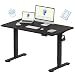 FLEXISPOT EN1 One-Piece Standing Desk, Electric Adjustable with 4 Memory Presets, 176 LBS Capacity, Stable & Quiet, Seamless Desktop for Home Office & Dual Monitors, 48"x24" Black