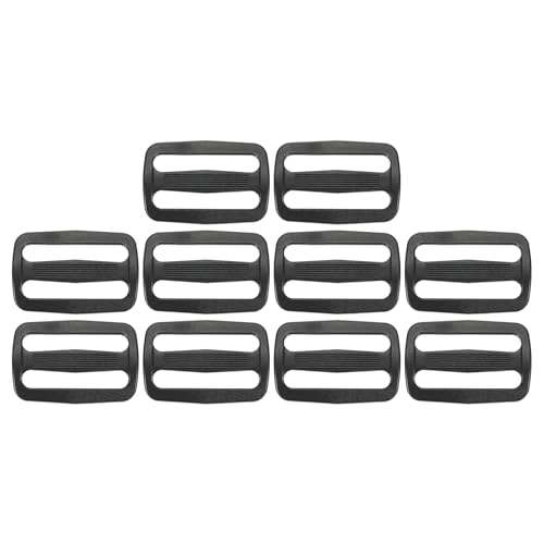 Boucle à glissière 25mm PATIKIL noire de 45mm lot de 10 pour sangle et ceinture