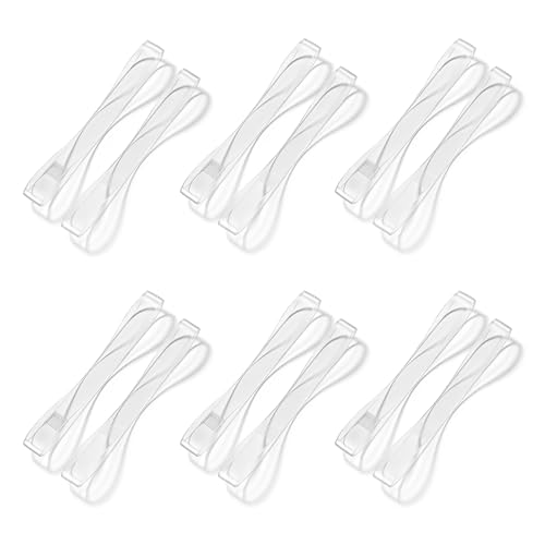 Jetstream 6 Pares Cordones de Silicona Transparentes, Correas Invisibles, Correas Zapatos de Tacón, Transparente, Invisible y Desmontable, Adecuado para Tacones Altos y Zapatos de Baile