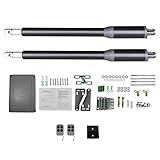 HinLIaDa Electric Automatic Gate Opener Kit, for Swing Gate Up to 660lb Per Arm Electric Gate Opener Heavy Duty Dual Swing Gate Opener Automatic Gate Motor with Remote Complete Kit (Double)