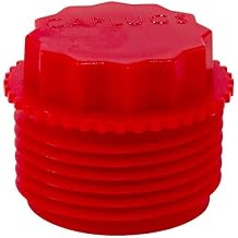 Caplugs P-68B P Series Plastic Threaded Plug for NPT/NPS Pipe Fittings, 40 Pack, Red HD-PE, Thread Size NPS 3/4" Tapered & Straight, Temporary Seals, Thread Protection, Leak Prevention 99394678