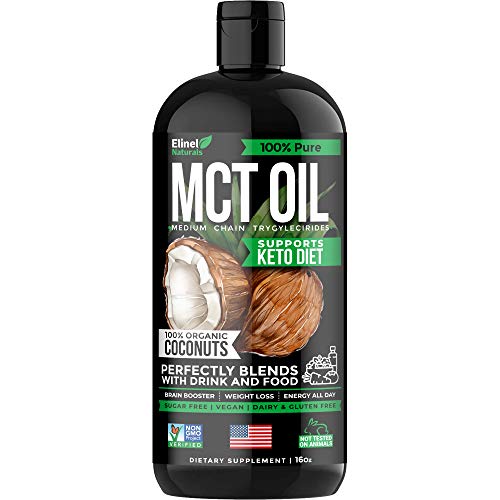 MCT Oil Keto Supplement - 100% C8 & C10 from Non-GMO Coconut