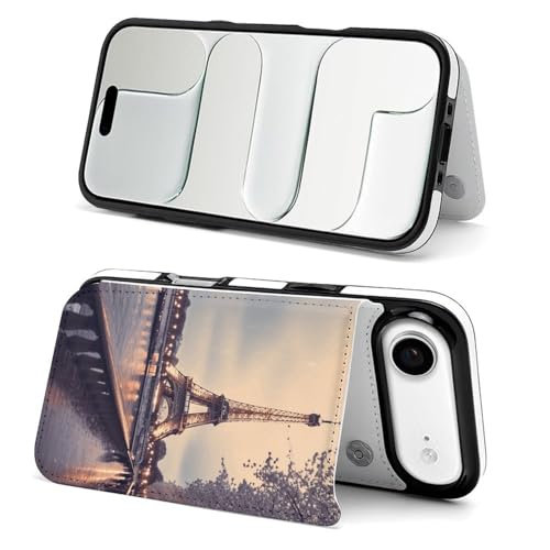 Coque iPhone 17 Tour Eiffel chic et fine avec porte-cartes élégant