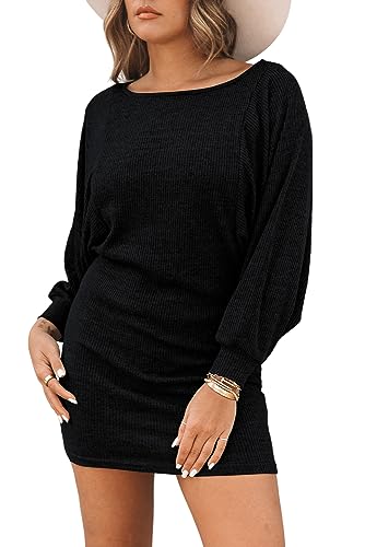 Ladybranch Women Long Sleeve Knit Stretchable Elasticity Slim Sweater Bodycon
