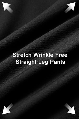 Arach&Cloz 2025 Women's Stretch Wrinkle Free Wide Leg Trousers Casual High Elastic Waisted Loose Palazzo Pants with Pockets4