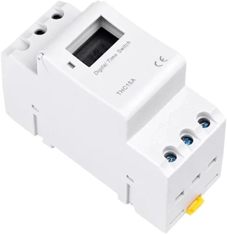Digtal Timer Swich THC15A Electronic Weekly 7 Days Programmable Relay Control AC 220/230/12/24/48V 16A Din Rail Mount(24V)