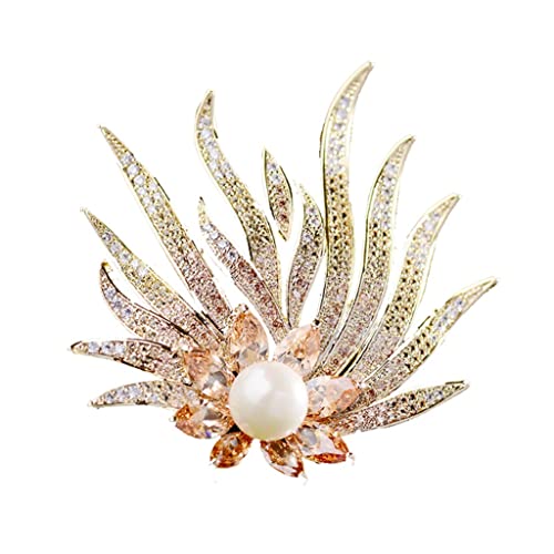 Broches de Fleurs pour vêtements cardigans écharpes : boutons broche décoration 5.2x5.5 cm
