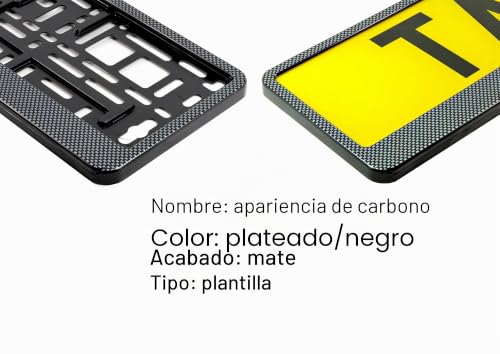 Marcos de matrícula con efecto carbono para coche que transforman su aspecto deportivo 7