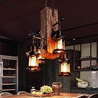 HAKON 9056L Industriële Hanglamp Metaal & Hout - Loft Design | bol