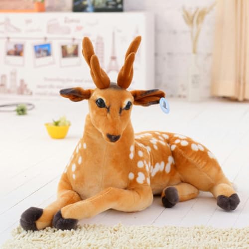 GudiWH Jouet en Peluche Sika cerf poupée décoration de la Maison poupée créative Sika cerf poupée Cadeau d’Anniversaire des Enfants Cadeau de Noël 90cm 1 – Image 7