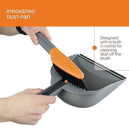 Replacement Part For Casabella Cb-, Handheld Brush With Dustpan Cleaning Set, Orange/Graphite # Compare To Part 56366 #TOP7