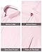 J.VER Men's Pinpoint Oxford Dress Shirts Long Sleeve Button Down Collar Shirt with Pocket Light Pink Medium