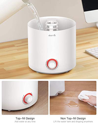 Image of Deerma F301 Ultrasonic Air Humidifier Manual Essential Oil Aroma Diffuser Mist Maker with 360 Degree Rotatory Nozzle & Whisper Quiet Operation (2.5l), White