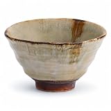 COTONOHA Banko Ware Japanese Rice Bowl, Handmade Ceramic Bowl, Traditional Japanese Tableware, 5.12 in Diameter (Bidoro Glaze)