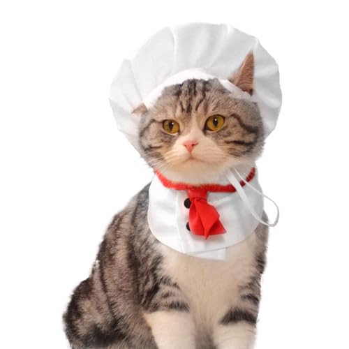 Disfraz chef ajustable para perros talla L blanco