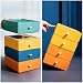 TIE-DailyNec Lot De 4 Boîtes De Rangement Bureau Tiroir Plastique Empilables - Organisateur Maquillage Et Papeterie