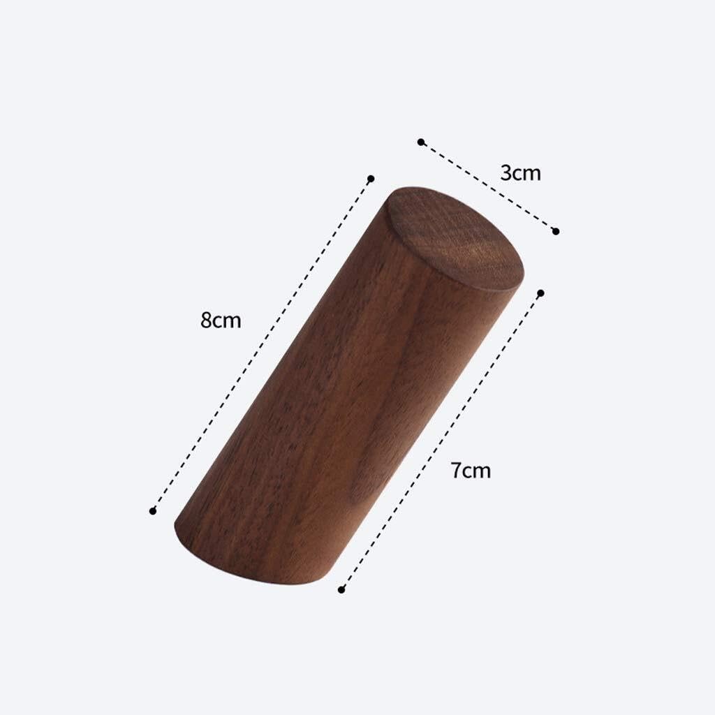 Kleiderhaken aus Holz zur Wandmontage, Vintage-Gestell for Kleidung, Hüte, Handtaschen, Schlüssel, nization Set mit 6 kleinen Kleiderbügeln(M)