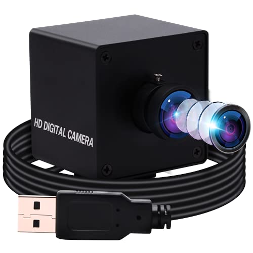 ELP Webcam 4K, ultra HD, grandangolo, 30 fps, PC Web Camera con obiettivo a 170 gradi, sensore IMX317, USB, videoconferenza OTG per Mac/Windows/Linux/Raspberry Pi USB4KHDR01-KL170