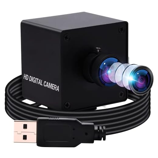 ELP Webcam 4 K, Ultra HD grand angle 30 fps PC avec objectif 170 °, capteur IMX317 Mini caméra UVC 2160p USB OTG webcam pour Mac/Windows/Linux/Raspberry Pi USB4KHDR01-KL170