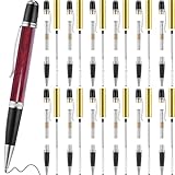 Colarr 12 Pack Woodturning Pen Kit Twist Ballpoint Pen Kit with Refill Copper Turning Supplies for DIY Making Classroom Supplies, Teacher Student Gifts(Silver)