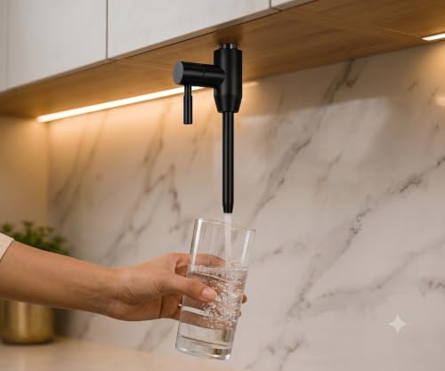 Image of Premium Black SS 304 RO Tap Extender | Leakproof Water Purifier Tap Extension (with 1 /4 Inch Fitting Connector)