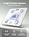 FITINDEX Smart Scale for Body Weight, Scale with BMI, Body Fat, Muscle Mass, Bluetooth,13 Body Composition Analyzer, Sync APP, Digital Bathroom, 400lb, White