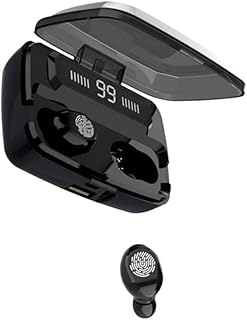 Obuyke 1 Par Earpod Sobre Os Fones De Ouvido Fones De Ouvido Over-Ear Fones De Ouvido Com Display Digital Preto Fones De Ouvido Com Display Digital Tampões De Ouvido Intra-Auriculares F9