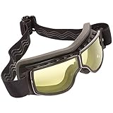  PiWear® Nevada YT - retro Motorrad-/Biker-/Oldtimer-Brille gelb getönt - bruchfest, kratzfest