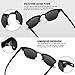 FURISHQI 4 PACK Classic Polarized Sunglasses for Men and Women Retro Style Semi Rimless Frame Sun Glasses 100% UV Protection Goggles