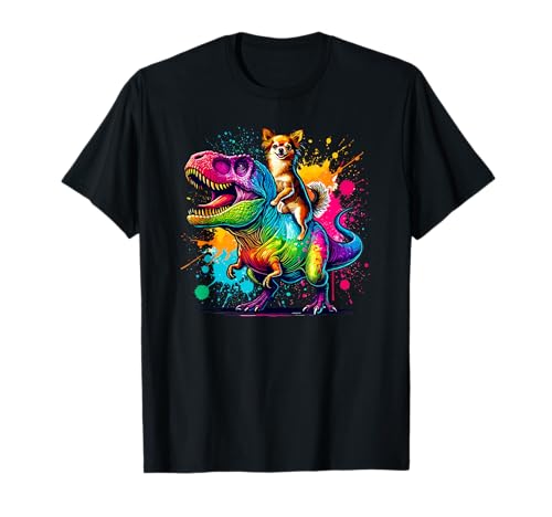 Splash Art Dinosaur T-Rex Chihuahua Tiranosaurio Rex Camiseta