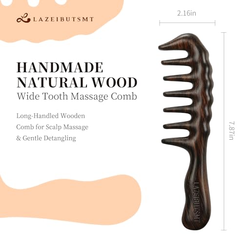 Peine ancho de dientes para cabello rizado y grueso miniatura 2