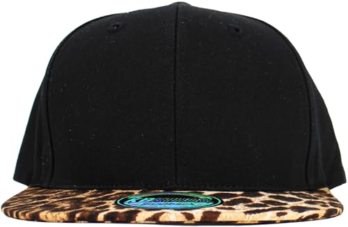 Image of KBETHOS Classic Snapback Hat Blank Cap Underbrim Cotton Wool Blend Flat Visor Adjustable Unisex