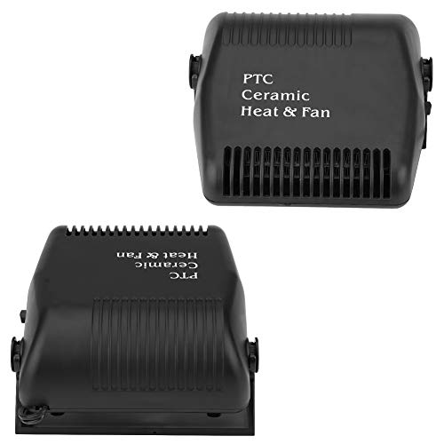 Keenso KEENSOW2T8YRSU41 Car Heater, 2 In 1 12V Portable Car Ceramic Heating Windshield Defroster Demister Cooling Fan Heater Black thumb #2