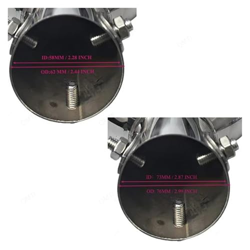 Embout echappement double sortie finition silver chrome pour accessoires auto - 4