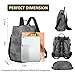 Fmeida PU Leather Backpack Purse for Women Anti Theft Backpack Convertible Fashion Travel Purse Grey