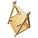 Wooden Cat Hammock Double Layer Lounger Perches 2 Tier Elevated Cat Bed Raised Pet Bed for Kitten Small Animals Climbing Home, Yellow