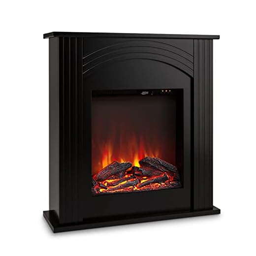 KLARSTEIN Elbrus - Chimenea Eléctrica Con 2000 W, LED y Mando a Distancia, Negro